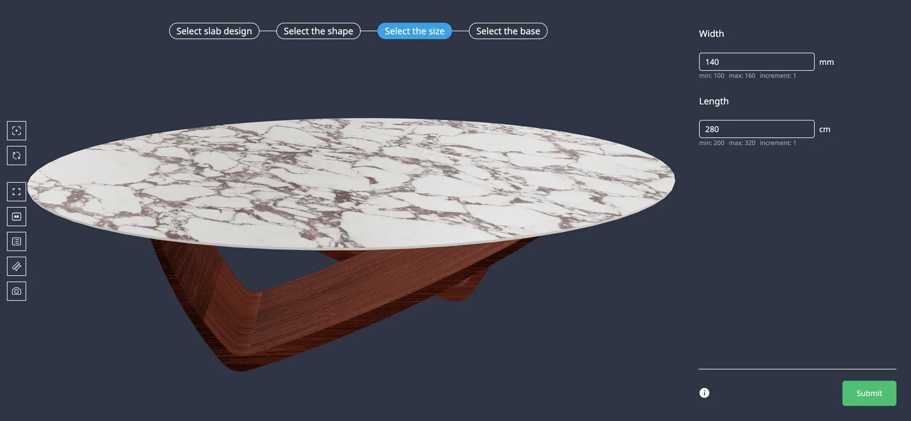 Iberica Stone:一款内置 AR 的 3D 餐桌配置器