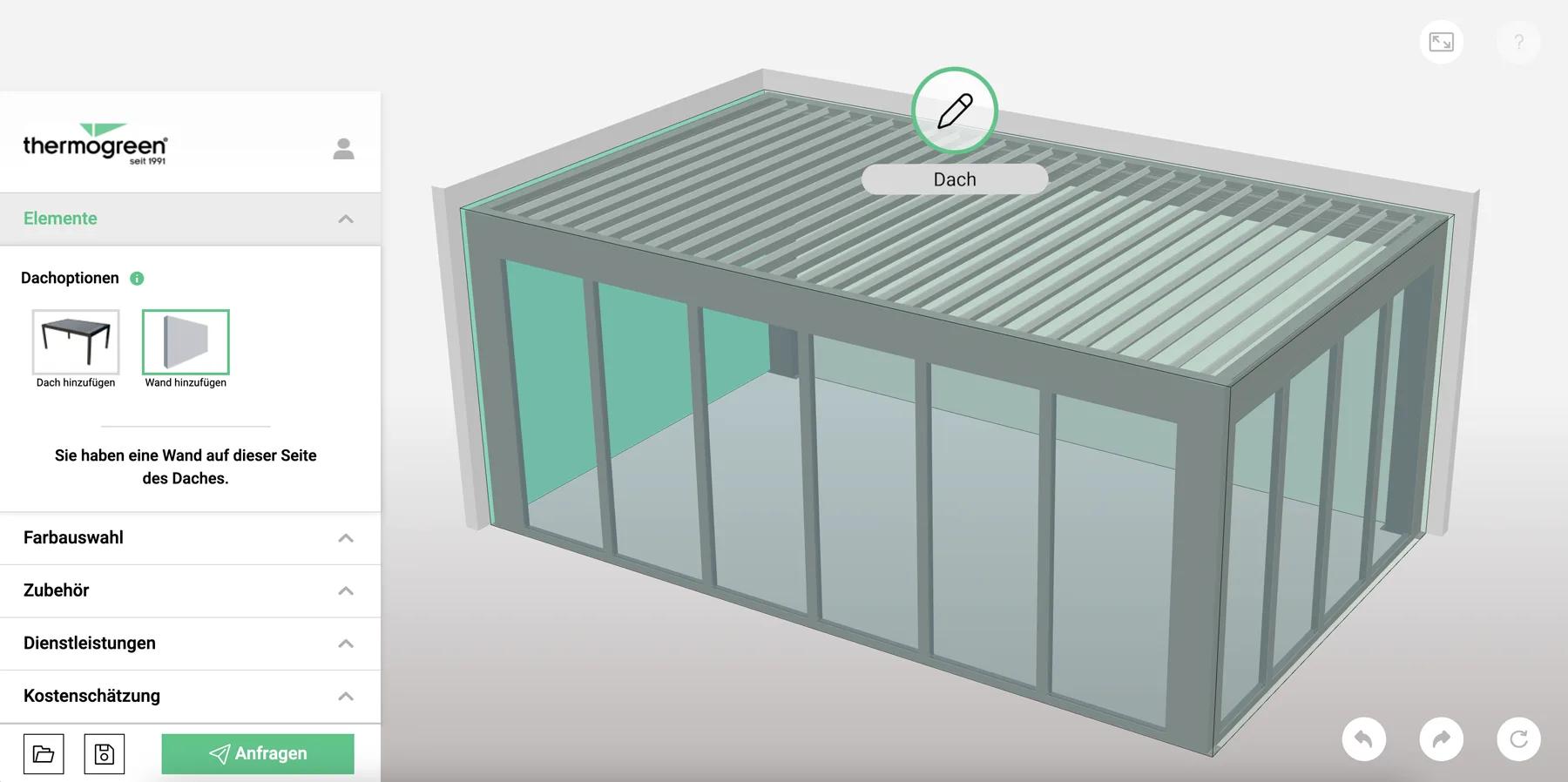 Thermogreen:一款与 Mendix 对接、可获取价格的玻璃露台屋顶配置器