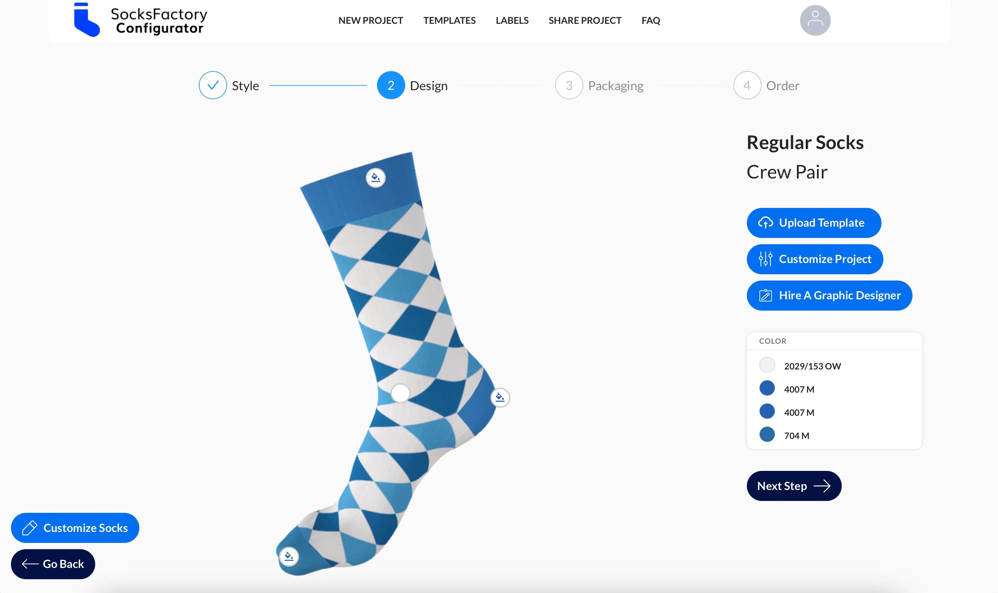 SocksFactory:用 3D 设计您的专属袜子,支持三种语言
