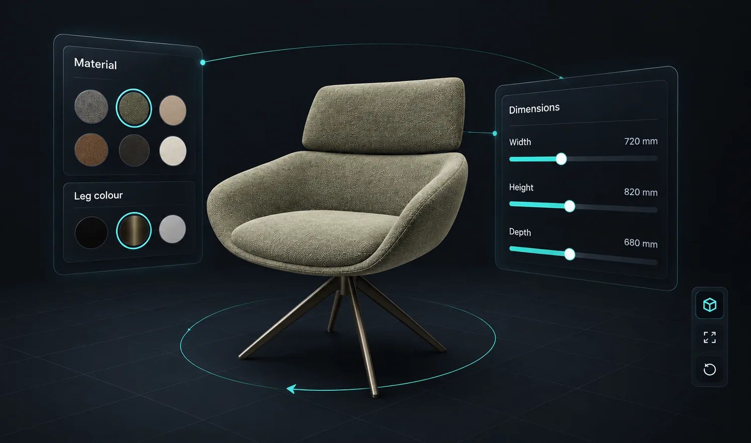Costruire un configuratore di prodotto visivamente nell'editor Simplio3D