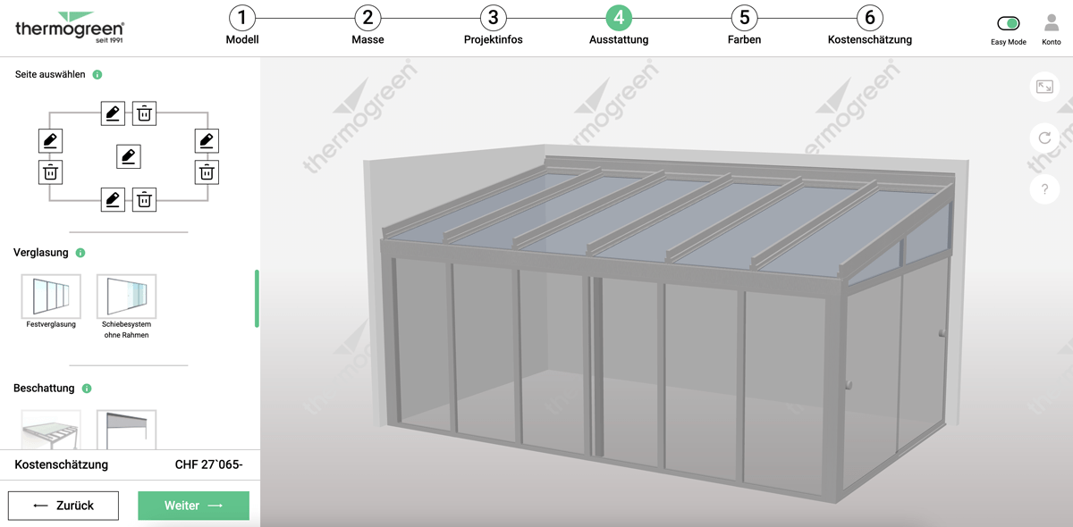 Softwarelösung für den 3D-Schuppenkonfigurator