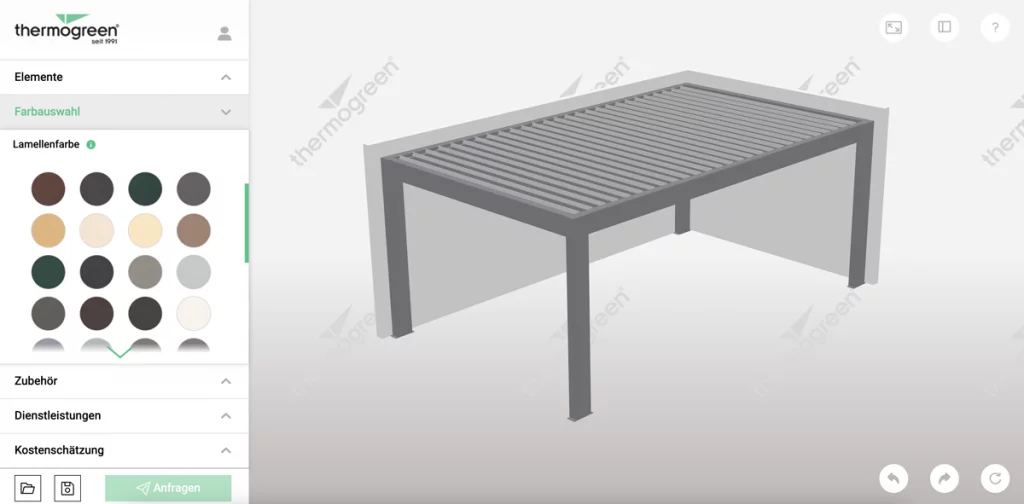buat konfigurator atap, garasi atau aula 3D untuk pelanggan Anda