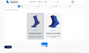 design left & right sock