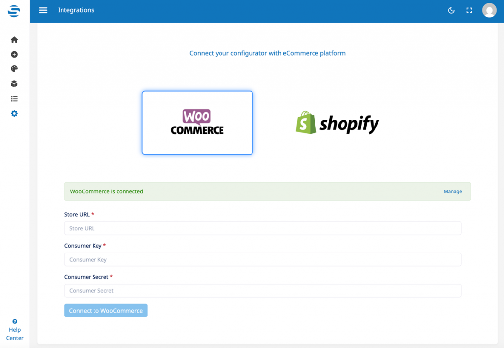 Integration with WooCommerce