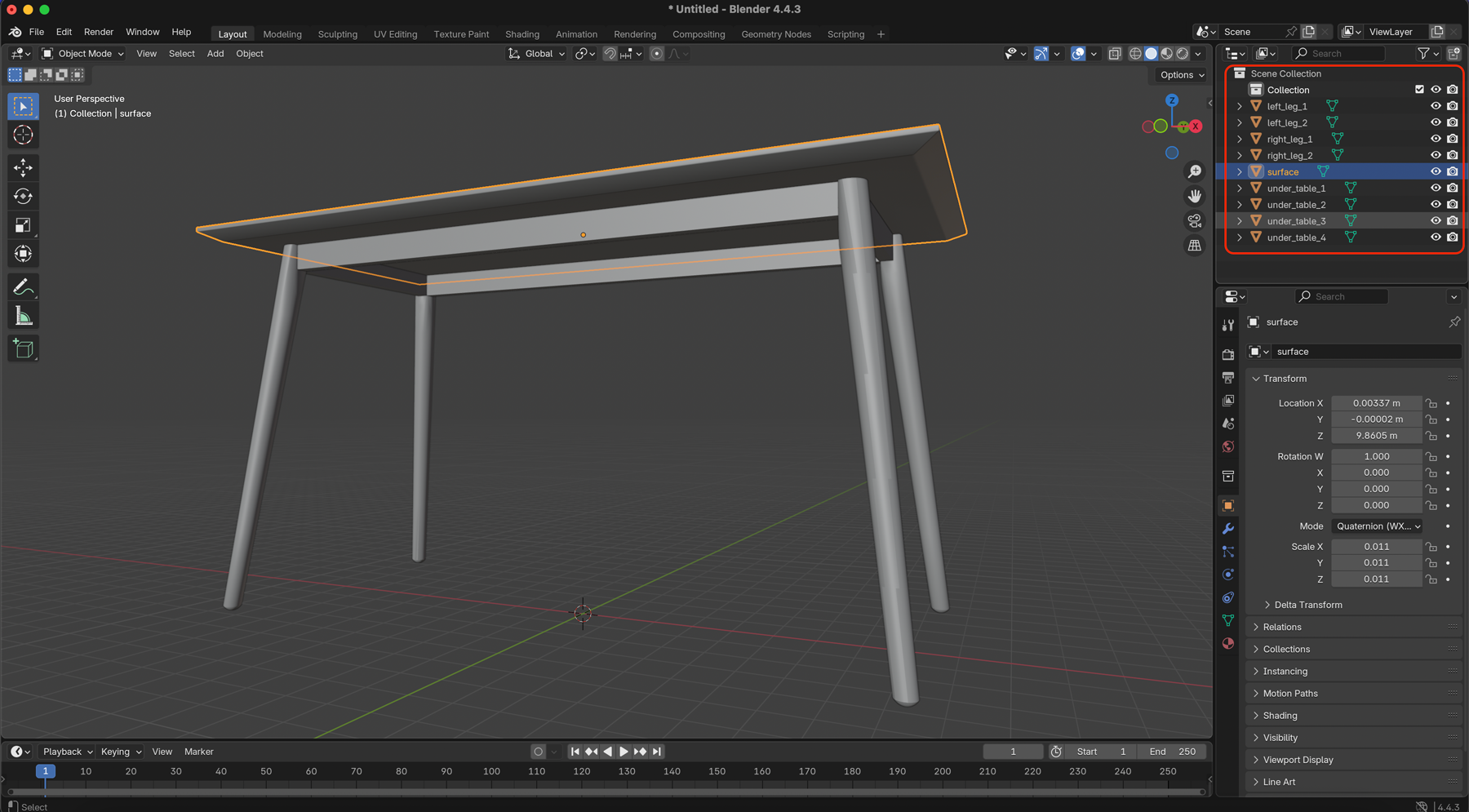 Structuring the 3d models